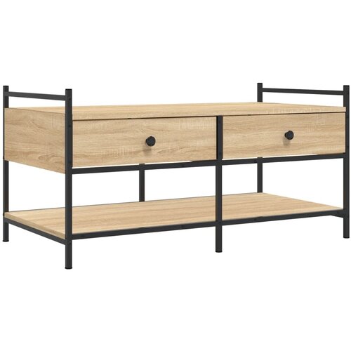 Maison Chic Klubska mizica - kavna mizica - Nizka mizica sonoma hrast 99x50x50 cm inženirski les, (21752830) Slike