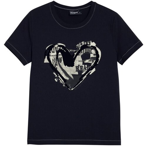 Desigual crna pamučna ženska majica Cene