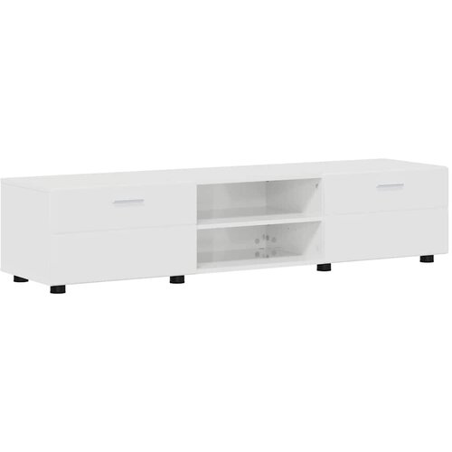  Set TV komoda FLORIN 3 pcs Visoki sjaj bijela Konstruirano drvo Slike