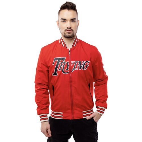 Glano Men's Baseball Jacket - Red Slike