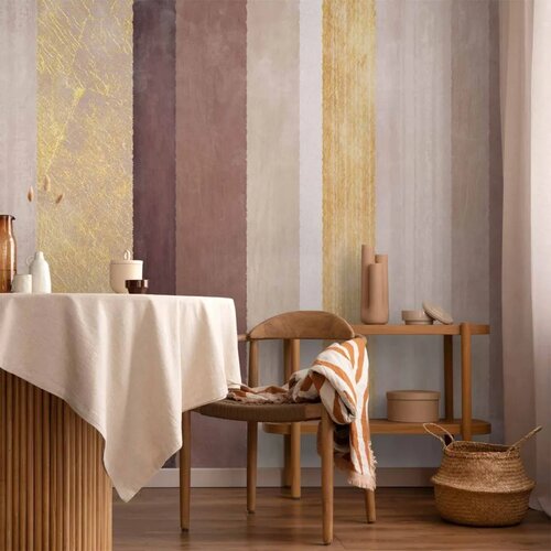  Foto tapeta - Striped pattern - abstract background in stripes of different colours with gold pattern 250x175 Vodootporna Cene