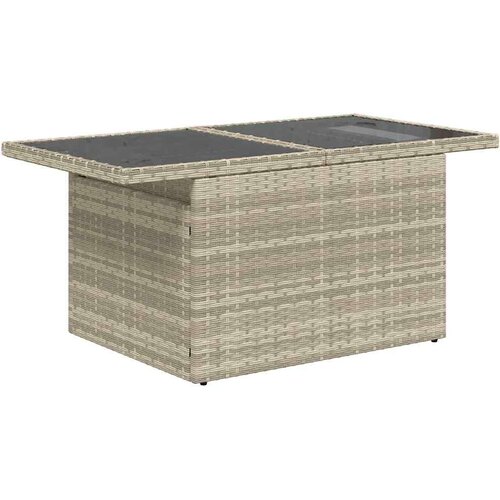 VidaXL 7-dijelni set vrtnih sofa svjetlosivi od poliratana Slike