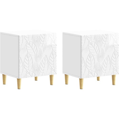  Noćni ormarić 2 pcs Bijela visokog sjaja 43 x 34,5 x 50 cm Cijene