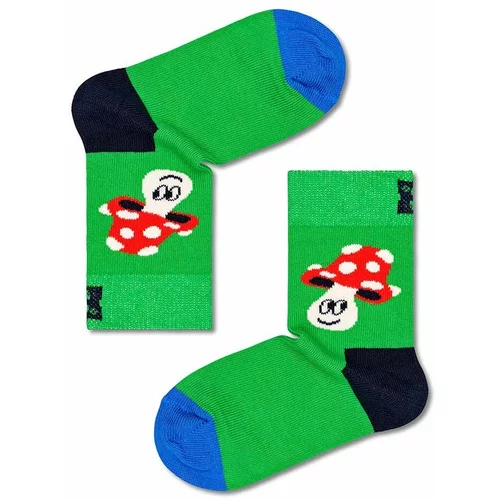 Happy Socks Dječje čarape Mushroom boja: zelena