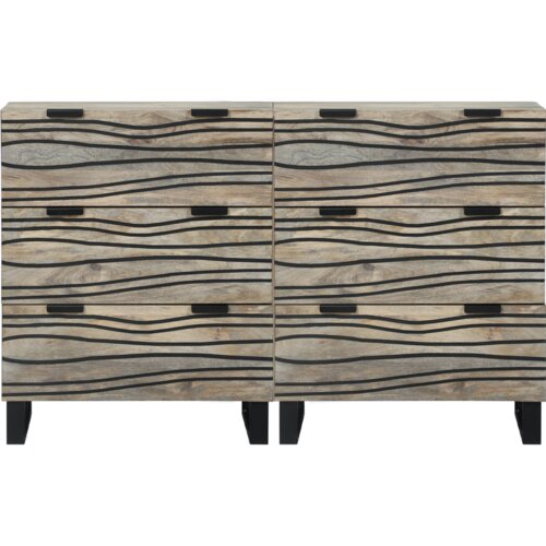 VidaXL Komode s ladicama Ostalo s pohranom 2 pcs Bijela 60 x 33,5 x 75 cm Slike