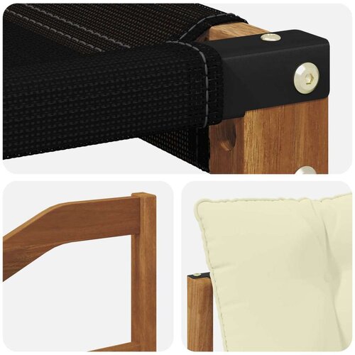  Set vanjskih sofa Čvrsto drvo akacije i Textilene Slike