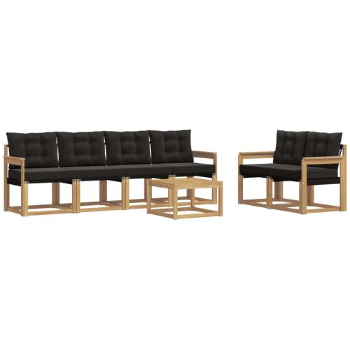 vidaXL Zunanja garnitura za sedenje z blazino 7 pcs, (5000272617) Cene