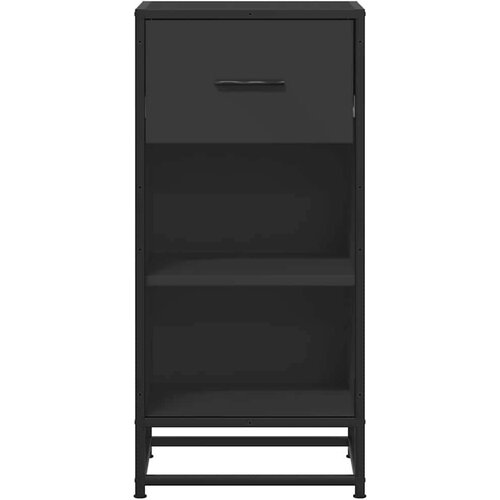 VidaXL Komoda crna 35,5 x 35 x 76 cm konstruirano drvo i metal Slike