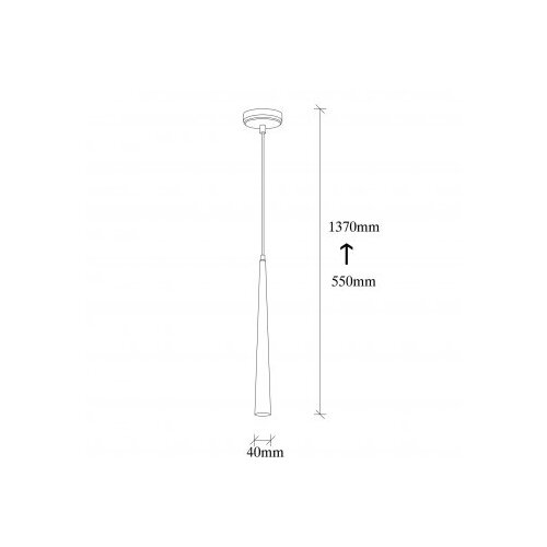 Opviq Ugur 6071 Viseća svetiljka, LED, 2700K, IP20, Crna Slike