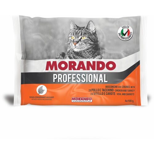 Morando cat multi pack adult piletina & ćuretina i teletina & šargarepa 4x100g Cene