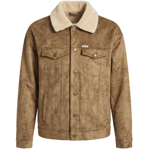 Guess FAUX SHEARLING TRUCKER JACK Smeđa Slike