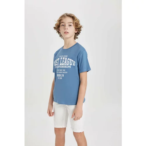 Defacto Boy Crew Neck Printed Short Sleeve T-Shirt