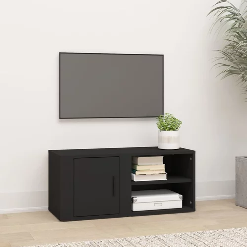 TV ormarić crni 80 x 31,5 x 36 cm od konstruiranog drva