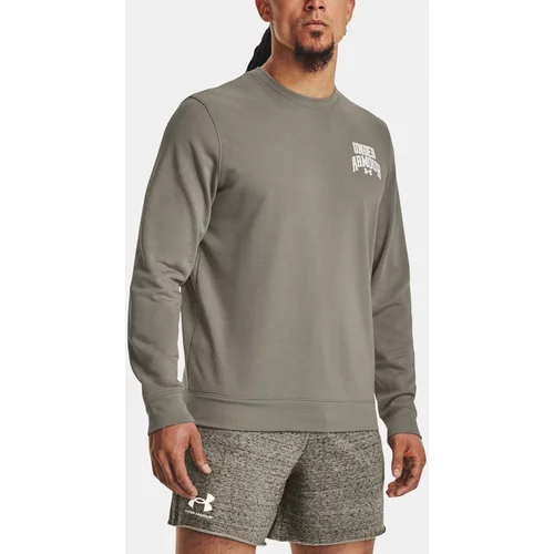 Under Armour UA Rival Terry Graphic Crew Pulover Zelena