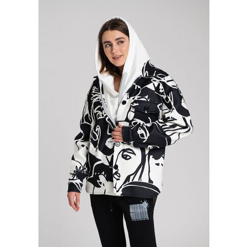 Look Made With Love Woman's Jacket Amanda 921 Black/White Cene