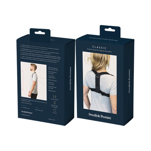 Swedish Posture klasična naramenica za leđa, veličina L-XL, crna Cijene