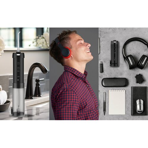 SimpleFloss Slider Black bežični oralni tu&amp;scaron; - crni Slike