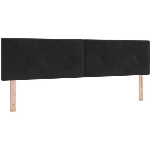 VidaXL Naslon za glavo s gumbi, črn, 180 cm, žamet, (22008448) Slike