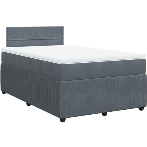 Maison Chic Box spring postelja - Vzmetna postelja z vzmetnico temno siv 120x190 cm žamet SL24612, (21890813) Cene
