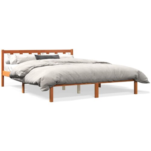 VidaXL Okvir kreveta vo&amp;scaron;tano smeđi 150 x 200 cm od masivne borovine Slike