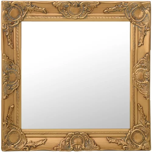 vidaXL Stensko ogledalo v baročnem stilu 50x50 cm zlato