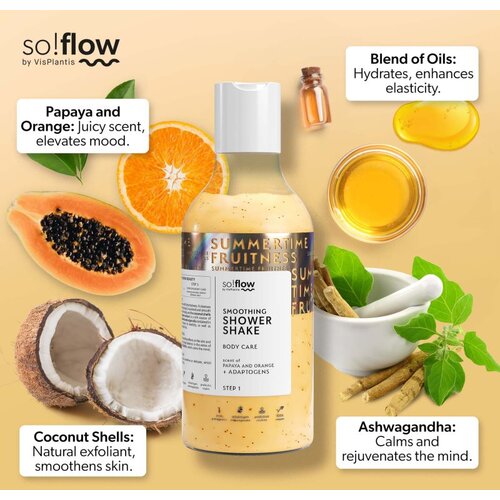 SoFlow Smoothing Shower Shake gel za prhanje za vse tipe kože Papaya &amp;amp; Orange 400 ml Slike
