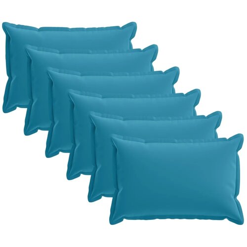  Jastuk s jastukom HOUTEN 6 kom. Svjetloplava Poliester - Svjetloplava 40 x 60 cm 6 Slike