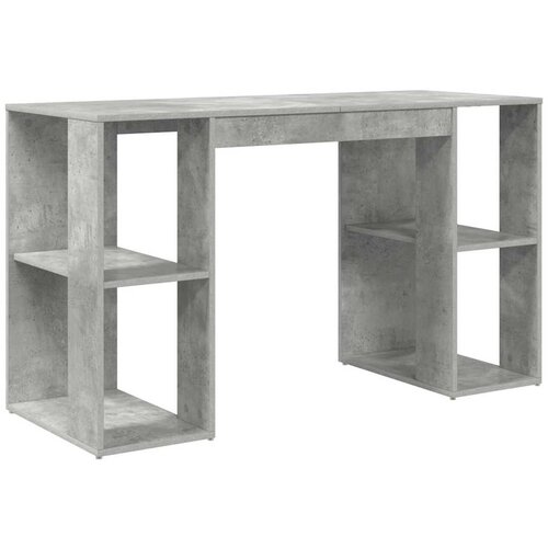 vidaXL Miza s polico Betonsko siva 130 x 50.5 x 75 cm Konstruiran les, (5000098324) Cene