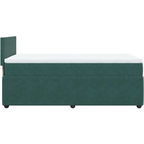 VidaXL Box spring krevet s madracem tamnozeleni 90x190 cm bar&amp;scaron;unasti Slike
