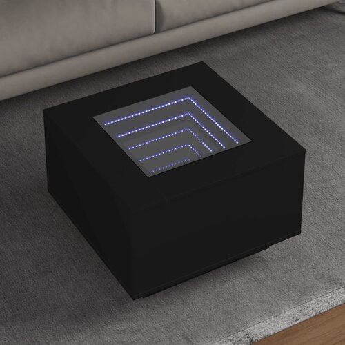  Stolić za kavu s LED crni 60 x 60 x 40 cm konstruirano drvo Cijene