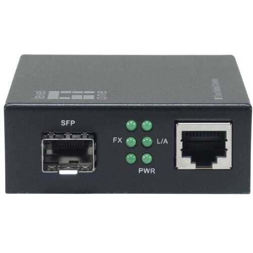  LevelOne Smart Gigabit RJ45-SFP Media Converter, Compatible with 19-inch rack-mountable chassis Slike