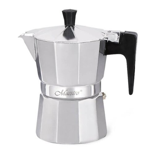 Maestro Talijanska Moka za Kavu Feel Maestro MR-1666-3 Crna Srebrna Aluminij 150 ml 3 Tasītes Cijene
