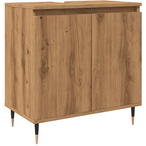 Maison Chic Kopalniška omarica - Kopalniški kabinet artisan hrast 58x33x60 cm inženirski les, (21794827) Cene