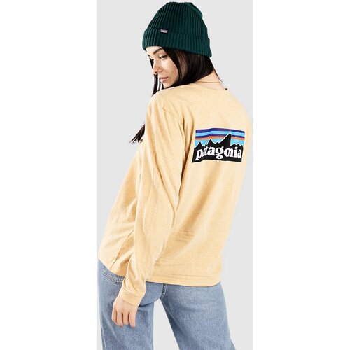Patagonia P-6 Logo Responsibili Majica z dolgimi rokavi beeswax tan Cene