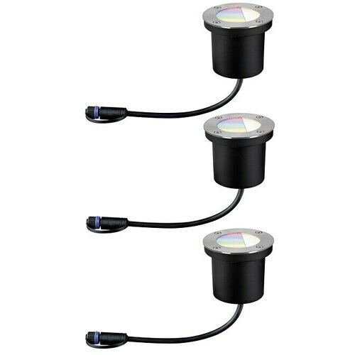 PAULMANN Plug & Shine Osnovni set LED ugradbena podna svjetiljka Smart Home Zigbee (3,6 W, Srebrna, Ø x V: 9,8 x 9,2 cm, Mogućnost upravljanja s pomoću aplikacije, IP65) Cijene