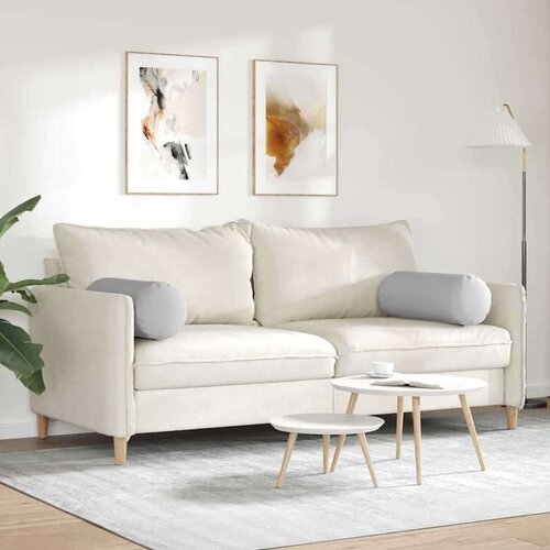 VidaXL valjkasti jastučići 2 pcs oblačnosiva &amp;Oslash; 25 x 70 cm tkanina Slike