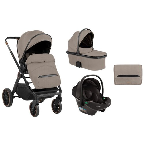 Kikka Boo kolica tiffany 3in1 set sa auto sedištem i-prime i-size i tvrdom korpom beige Cene