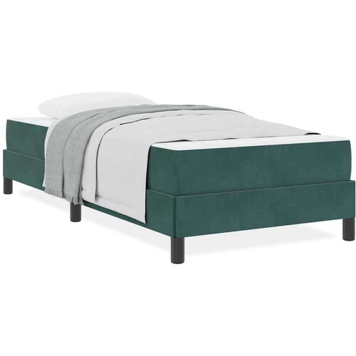 VidaXL Boxspring krevet s madracem Tamnozelena 90 x 200 cm Bar&amp;scaron;un Slike