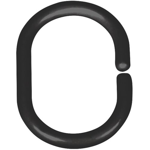 Wenko Komplet 12 črnih obročkov za tuš zaveso Shower Hooks Cene