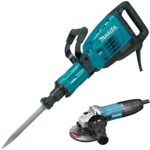 Makita Elektro-pneumatski čekić štemarica 1510W 25.5J Makita (HM1307C) i poklon Mala ugaona brusilica 125mm 720W (GA5030) Cene
