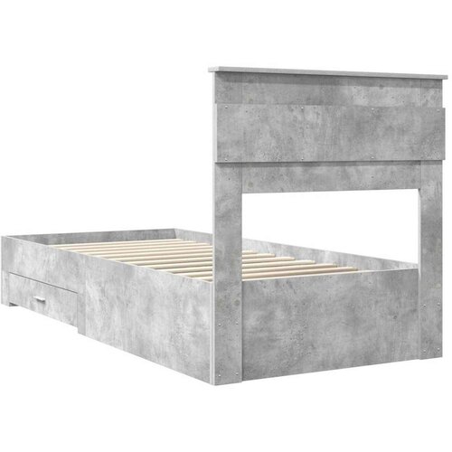  Okvir za krevet Betonski sivi i srebrna 75 x 190 cm Slike