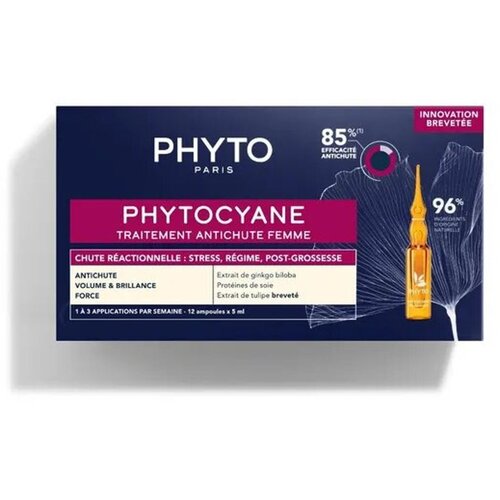 Phyto Phytocyane Anti-Hair Loss Treatment For Women ciljna nega proti izpadanju las za ženske 12x5 ml Cene