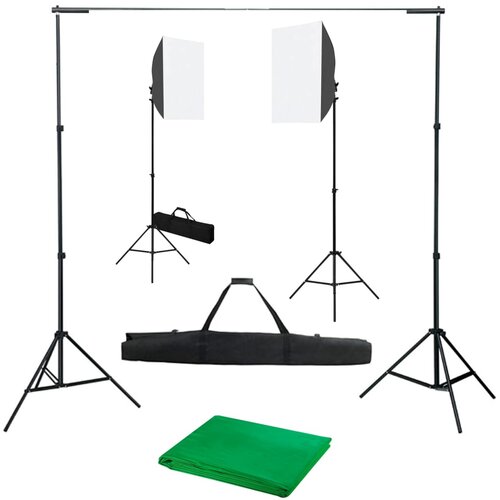 vidaXL komplet za fotografski studio s softbox svetilkami in ozadjem Cene