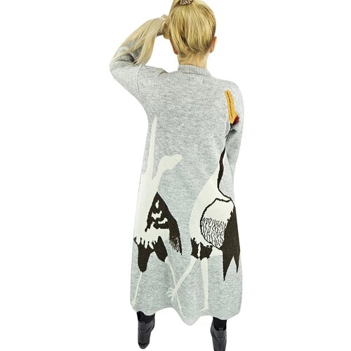 Pri Long cardigan sweater bird print cashmere GRACE Cijene
