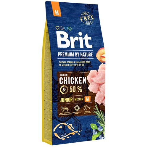 Brit Premium By Nature Junior Medium piletina, 15 kg Slike