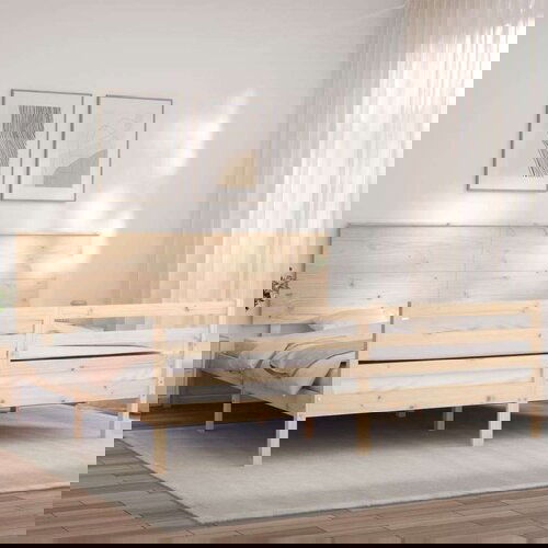  Okvir kreveta s uzglavljem veliki bračni od masivnog drva Cene