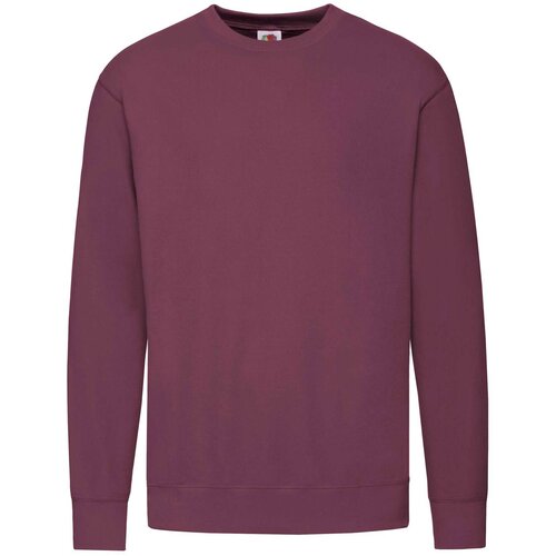 Fruit Of The Loom Burgundy Men's Sweatshirt Lightweight Set-in-Sweat Sweat Cene