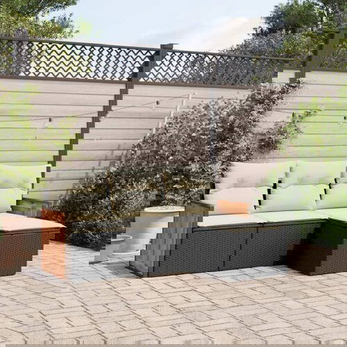 vidaXL 4-dijelni set vrtnih sofa od poliratana s jastucima crni Cijene