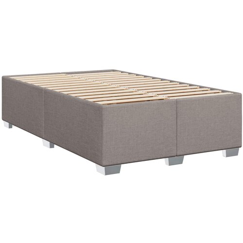  Krevet s box springom, madracem i LED-om Sivosmeđa 120 x 200 cm Slike