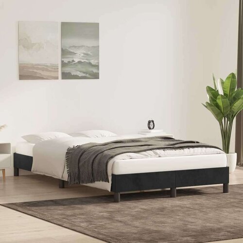 vidaXL Okvir kreveta bez madraca crni 120x220 cm baršun Cene